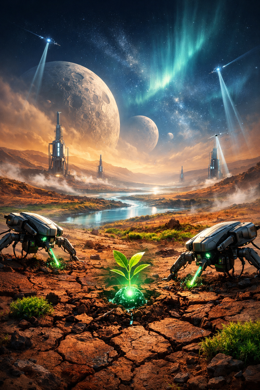 Seeds of Life AI terraforming simulation game WebGL